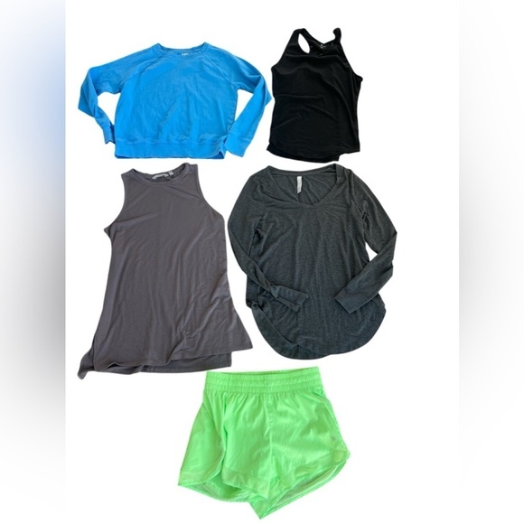 Athleta Tops - 🌟Athleta Crew Necks Tank Tops & Shorts 5 piece Bundle! 4 Tops and 1 short